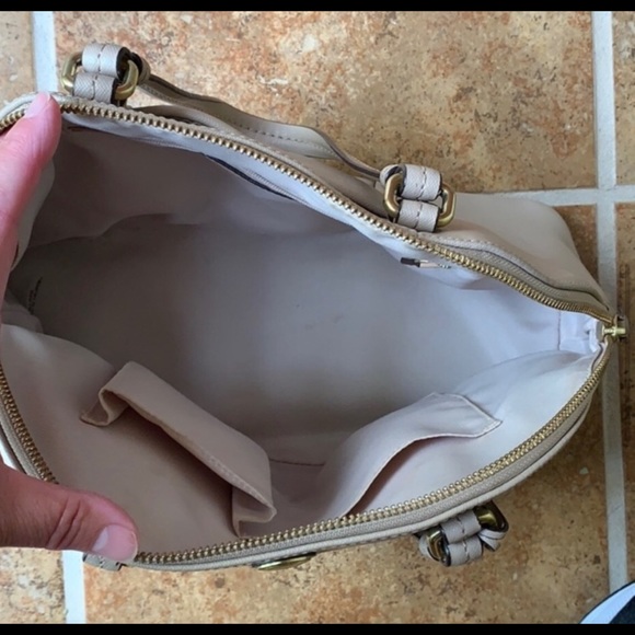 Coach light tan Dome Satchel Purse Handbag - Picture 6 of 8